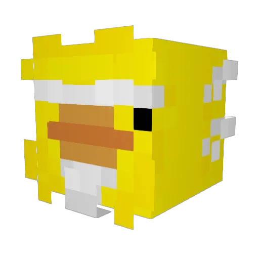 ThikkiNiki Minecraft avatar head, 3D render