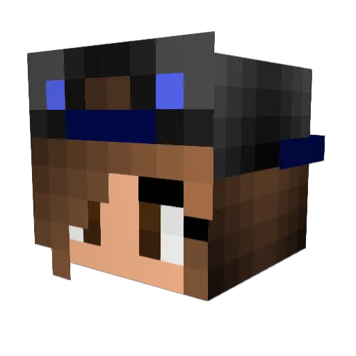 Thilder Minecraft avatar head, 3D render