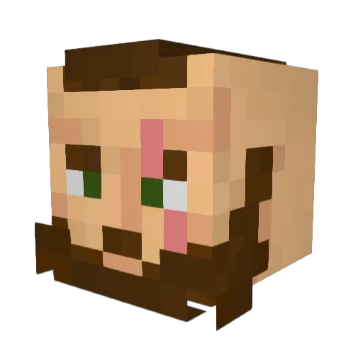 Thilokilo Minecraft avatar head, 3D render