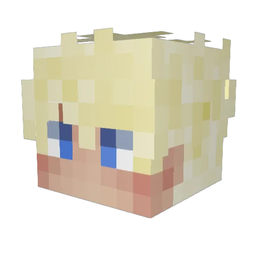 Thiloson Minecraft avatar head, 3D render