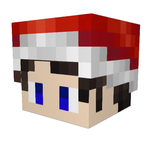 Thilu Minecraft avatar head, 3D render