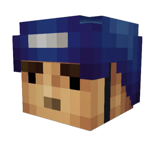 Thim19 Minecraft avatar head, 3D render