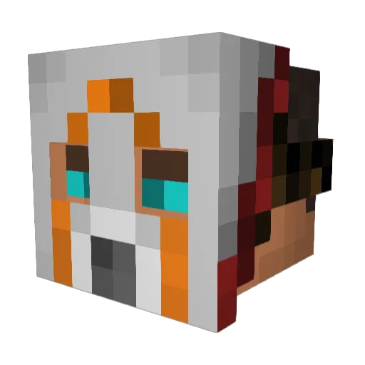 ThinMinteus Minecraft avatar head, 3D render