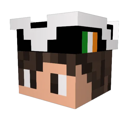 ThinPopcorn Minecraft avatar head, 3D render