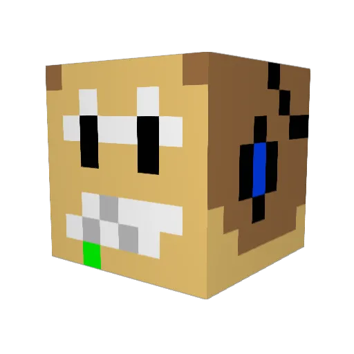 ThinSTAR Minecraft avatar head, 3D render