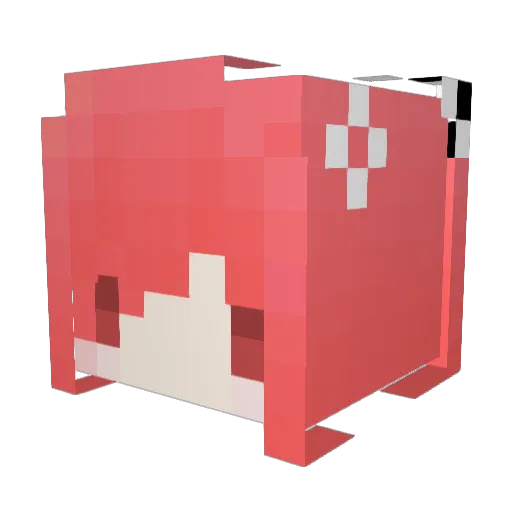 Thinbamboo Minecraft avatar head, 3D render