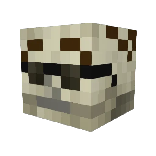 Thingama Minecraft avatar head, 3D render