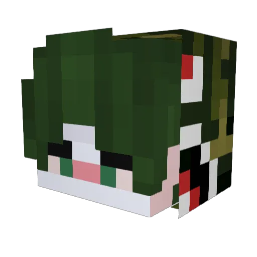 ThingsFeel Minecraft avatar head, 3D render