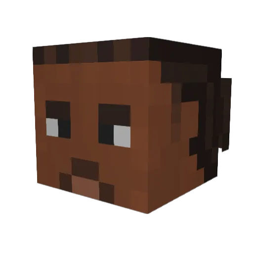 Thingsfallapart_ Minecraft avatar head, 3D render