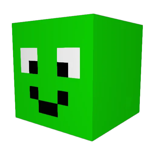 ThinkFed Minecraft avatar head, 3D render
