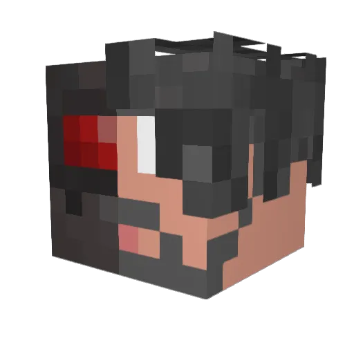 ThinkGraser10 Minecraft avatar head, 3D render
