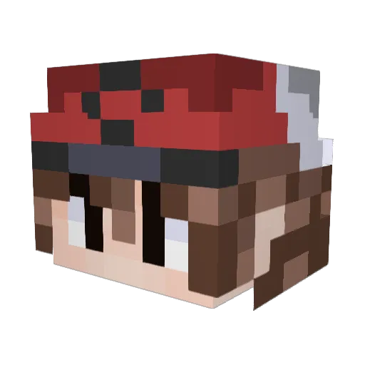 ThinkNoSweat Minecraft avatar head, 3D render