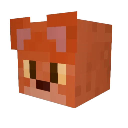 ThinkStinkBlink Minecraft avatar head, 3D render