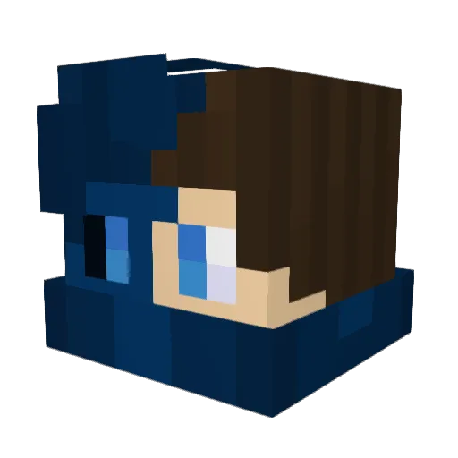 Thinkdiamondz Minecraft avatar head, 3D render