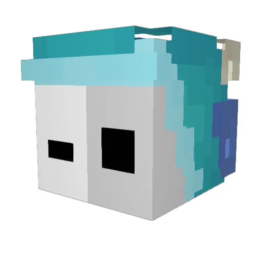 Thinkergg Minecraft avatar head, 3D render