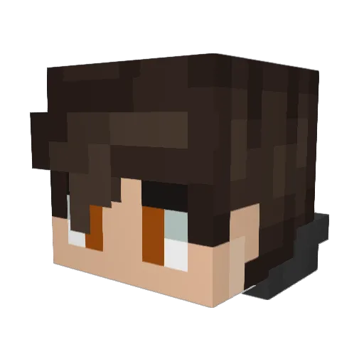 ThinkingBread Minecraft avatar head, 3D render