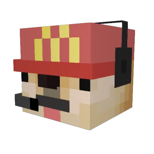 ThirdCow Minecraft avatar head, 3D render