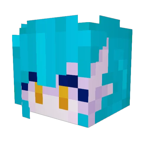 ThirdSides Minecraft avatar head, 3D render