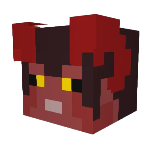 Third_sin Minecraft avatar head, 3D render