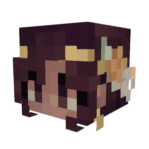 Thirenia Minecraft avatar head, 3D render