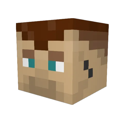 ThirstyBoulder Minecraft avatar head, 3D render