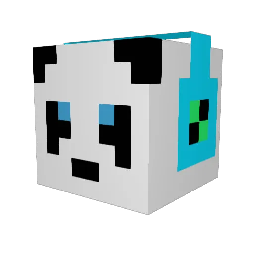 ThirstyBrain Minecraft avatar head, 3D render