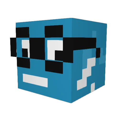 ThirtyDolla Minecraft avatar head, 3D render