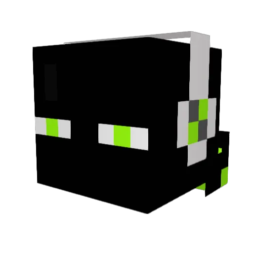 This2001 Minecraft avatar head, 3D render