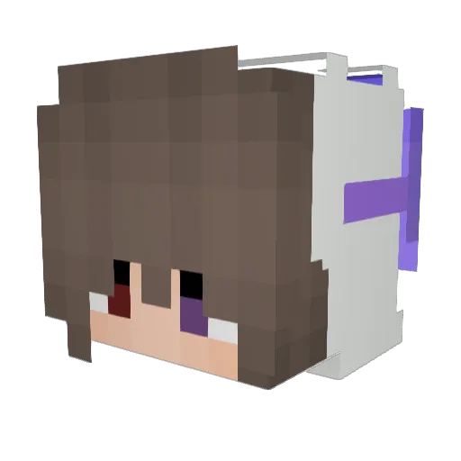 ThisIsSakura Minecraft avatar head, 3D render