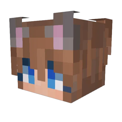 ThisKittyPlays Minecraft avatar head, 3D render