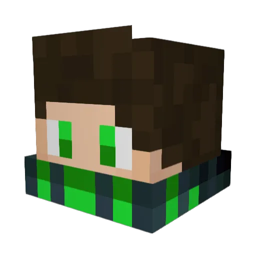 ThisMoon Minecraft avatar head, 3D render