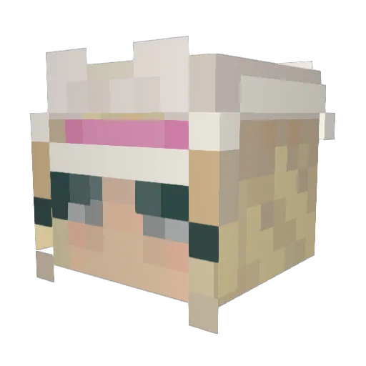 ThisPinkLady Minecraft avatar head, 3D render