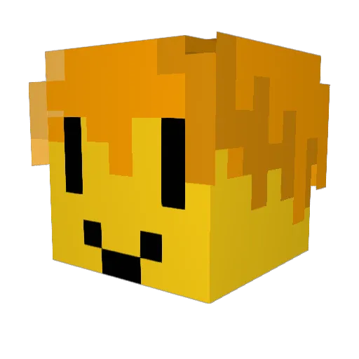 ThisPlayerExists Minecraft avatar head, 3D render