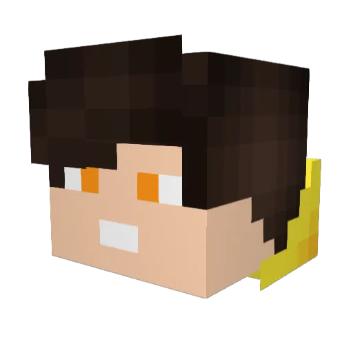 ThisPoony Minecraft avatar head, 3D render