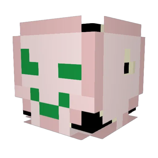 ThisWayUp Minecraft avatar head, 3D render