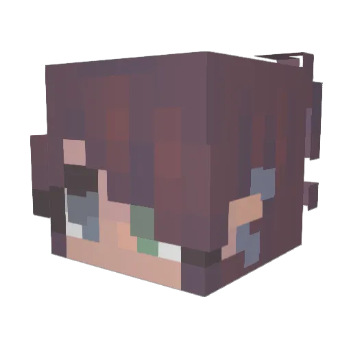 Thisaa Minecraft avatar head, 3D render