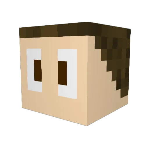 Thisgruff Minecraft avatar head, 3D render