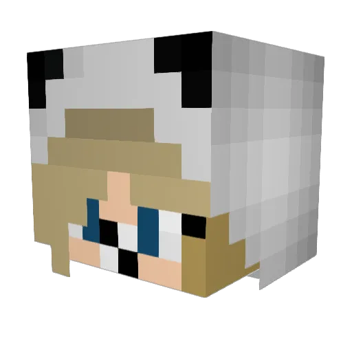 Thisisemily Minecraft avatar head, 3D render