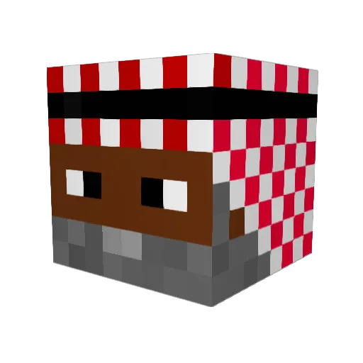 Thiste Minecraft avatar head, 3D render
