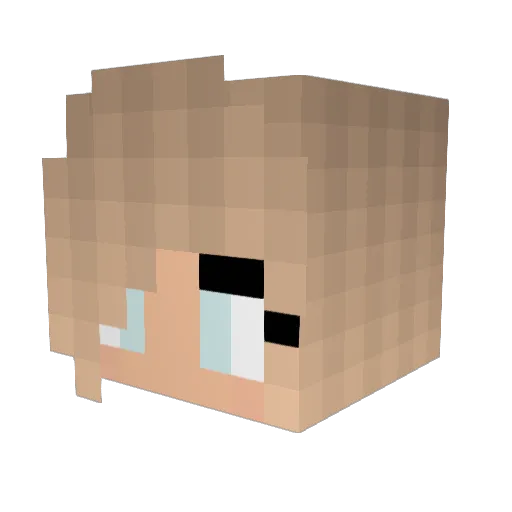 Thivro Minecraft avatar head, 3D render