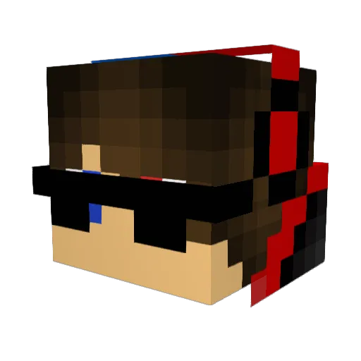 ThixzPrimox Minecraft avatar head, 3D render