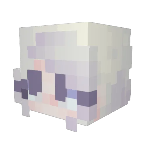 Thiya Minecraft avatar head, 3D render