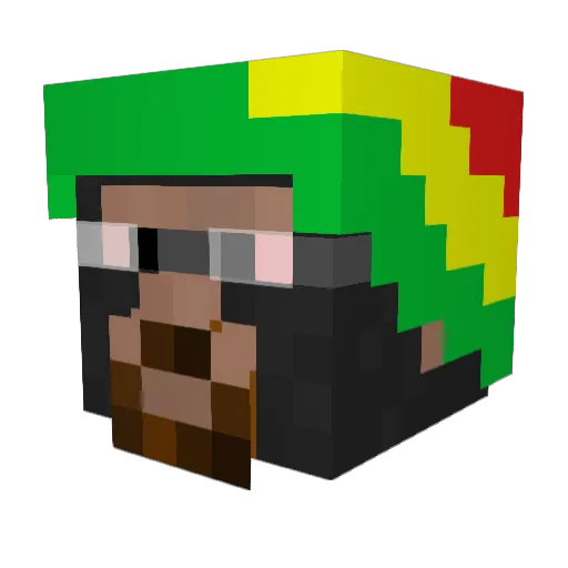 Thiyron Minecraft avatar head, 3D render