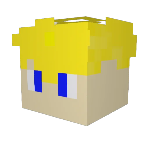 Thizeratop Minecraft avatar head, 3D render