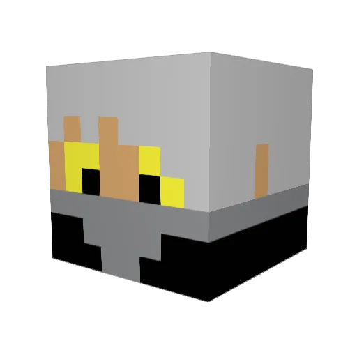 Thnzz Minecraft avatar head, 3D render
