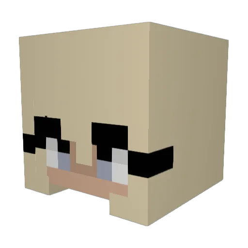 Tho1407 Minecraft avatar head, 3D render