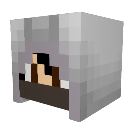 ThoBla Minecraft avatar head, 3D render