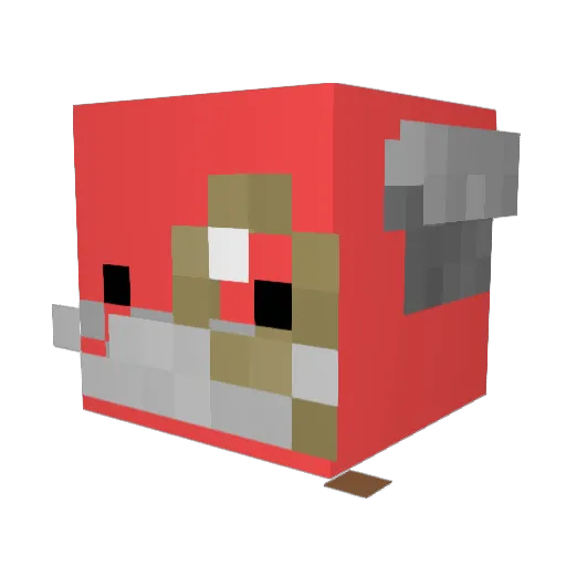 Thoevelhh Minecraft avatar head, 3D render