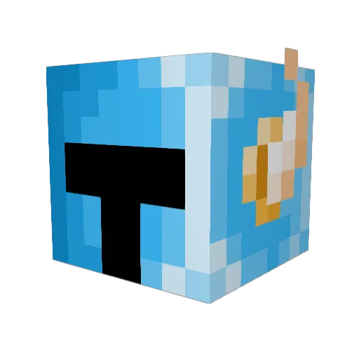 Thogmal Minecraft avatar head, 3D render