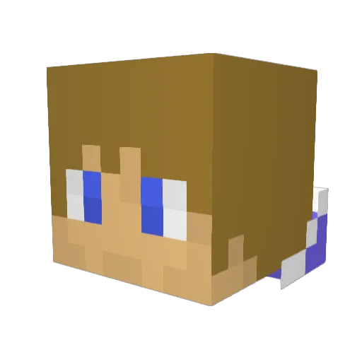 Thogzing Minecraft avatar head, 3D render